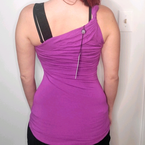 MISS ME Jean Brand Purple Asymmetric Tank Top - Picture 4 of 12